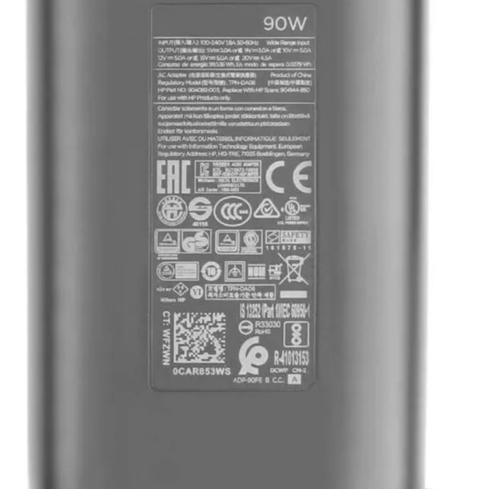 HP 90W USB-C Type-C AC Adapter For HP Spectre/ Notebook  904082-003
